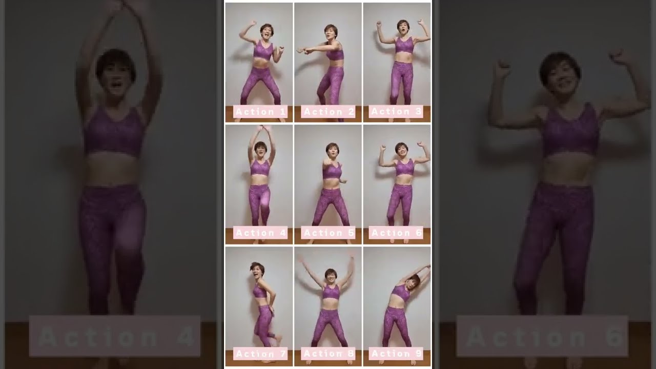 腰肉には①⑥⑧⑨、冷え性には②⑤、ぽっこり下腹には③④⑦、全身痩せたい人は全部30秒ずつ❗　#shorts img