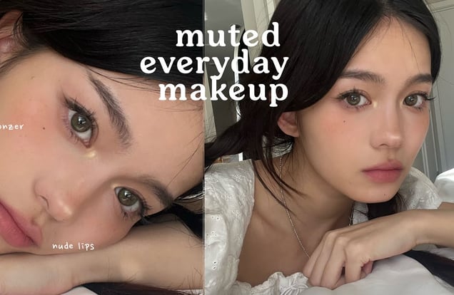 MUTED NUDE EVERYDAY MAKEUP ♡ Everyday Asian American Makeup for Beginners img